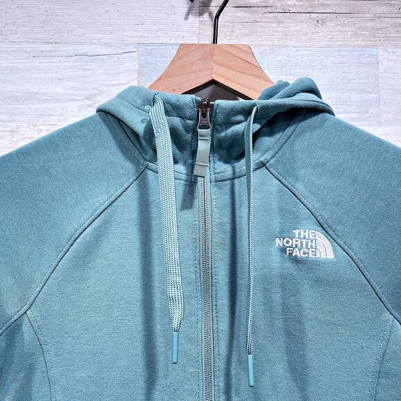 The North Face Eco Ridge Reardon Full Zip Hoodie Jacket Green Pockets Womens XS - Picture 2 of 7